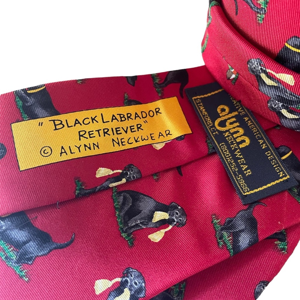 Alynn Neckwear Black Labrador Retriever - Silk View 2
